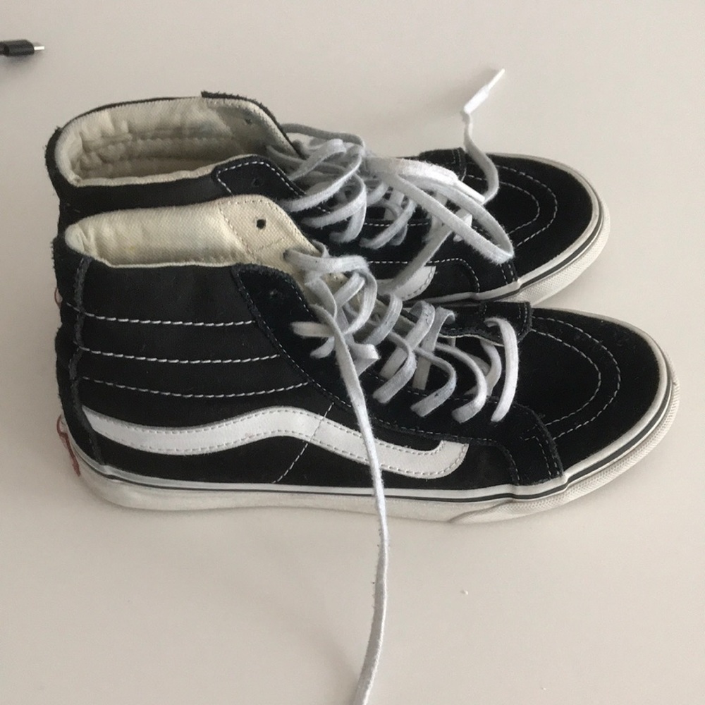 black high top old skool vans